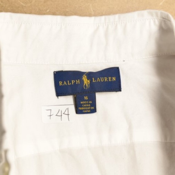 POLO RALPH LAUREN AUTHENTIC GIRLS OXFORD WHITE SHIRT Sz 16 Preppy Old Money - Picture 8 of 10